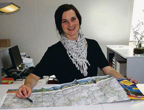 Tanja Wigger in ihrem Büro im Heidiland: «Wie das Herz der Schweiz.» (Bild: rm)