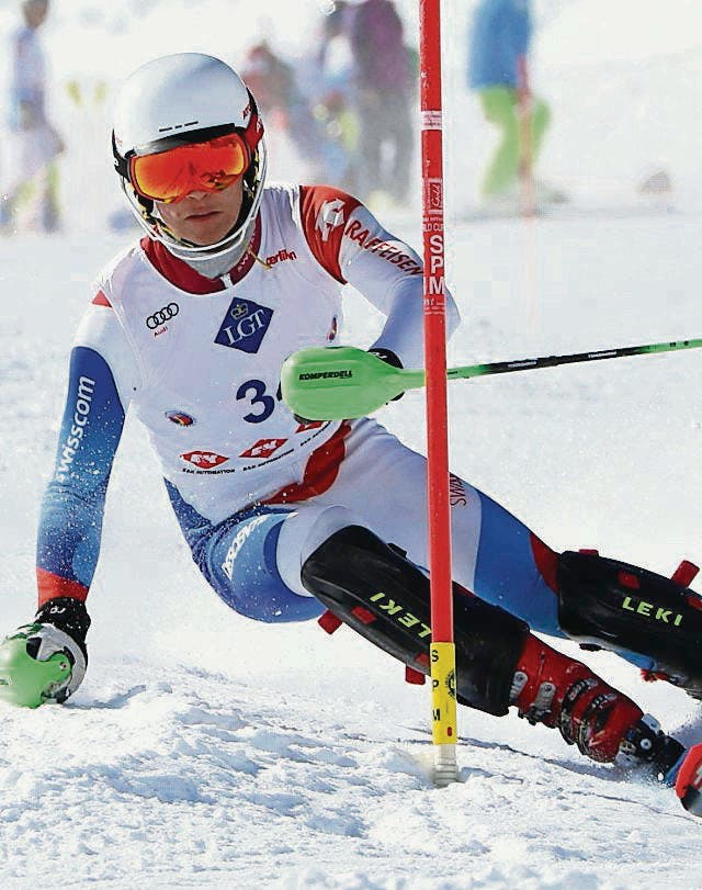 Der bald 20jährige Marc Bösch gewinnt erstmals einen FIS-Slalom. (Bild: Urs Huwyler)
