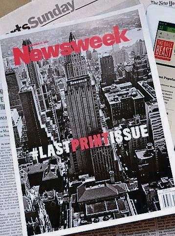 Zum letzten Mal in gedruckter Form: «Newsweek». (Bild: epa)