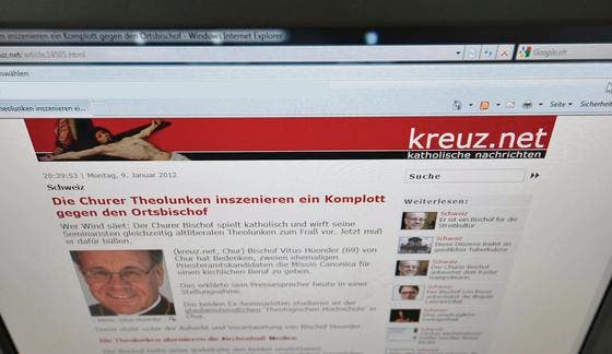 Parteinahme für Bischof Vitus Huonder: kreuz.net lästert gegen alles, was nicht katholisch-konservativ ist. (Bild: Ralph Ribi)