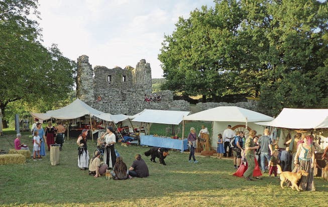 Mittelaltermarkt bei der Ruine Helfenberg vor einem Jahr: Heuer findet der Anlass in Pfyn statt. (Bild: Evi Biedermann)
