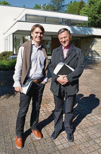 Schulleiter Stefan Gander (links) und Konzeptgeber Peter Fratton. (Bild: Christa Kamm-Sager)