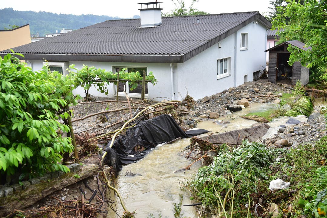 Im Thurgau hat das Unwetter die grössten Schäden in und um die Gemeinde Kradolf-Schönenberg angerichtet. (Bild: Mario Testa)