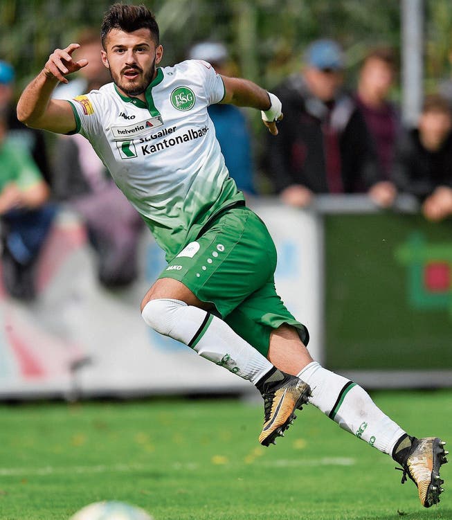 Albian Ajeti erzielte für den FC St. Gallen in 38 Spielen 14 Tore. (Bild: Gian Ehrenzeller/Keystone)
