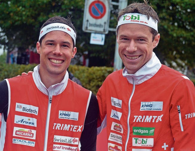 Daniel Hubmann (rechts) und sein jüngerer Bruder Martin haben die WM-Selektion bereits geschafft. (Bild: Urs Huwyler)