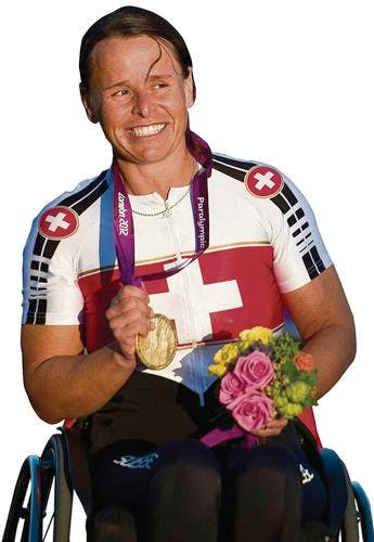Für Sandra Graf aus Gais ist Gold nach Bronze 2008 bereits die zweite Paralympics-Medaille. (Bild: Keystone)
