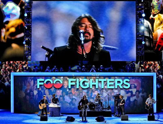 Die Foo Fighters traten zum Auftakt ihrer mehrwöchigen Europa-Tour in der norditalienischen Stadt Cesena auf. (Bild: TANNEN MAURY (EPA))