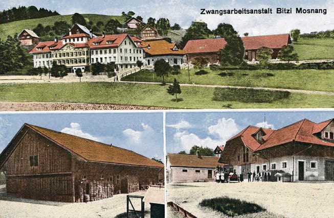 Viele administrativ Versorgte im Kanton St. Gallen wurden in die Zwangsarbeitsanstalt Bitzi eingewiesen (Ansichtskarte von circa 1919). (Bild: Staatsarchiv St. Gallen)