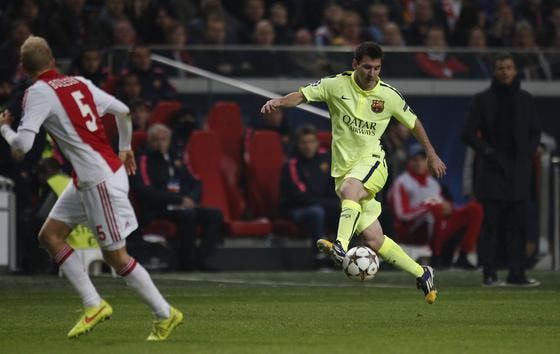 Messi trifft im Spiel gegen Ajax Amsterdam zweimal. (Bild: Keystone)