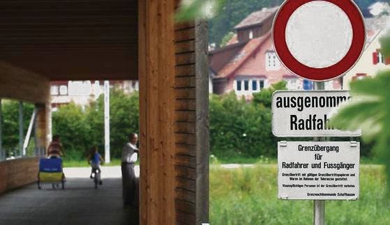 Exklusiv für Velofahrer und Fussgänger: Grenzbrücke bei Gaissau. (Archivbild: Hanspeter Schiess)