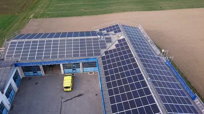 Die Solaranlage auf dem Werkhof in Sulgen ist die grösste auf dem Dach eines kantonalen Gebäudes im Kanton Thurgau. (Bild: pd)