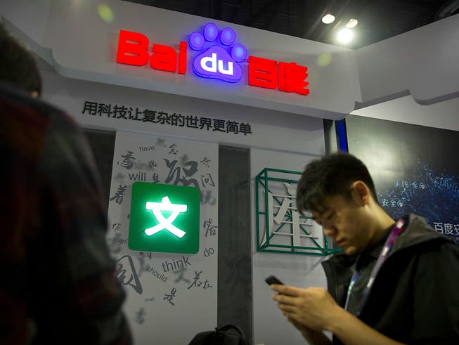 Der chinesische Konzern Baidu verschafft sich mit dem Verkauf eines Geschäftsbereichs mehr Spielraum für neue Akquisitionen. (Bild: KEYSTONE/AP/MARK SCHIEFELBEIN)