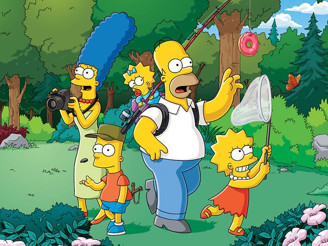 "The Simpsons" halten nun den Rekord als US-Serie mit den meisten Folgen. (Bild: KEYSTONE/AP Fox)