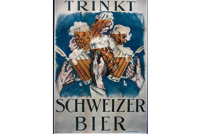 Trinkt Schweizer Bier: Ein Plakat aus den 1920-er Jahren. (Bild: SBV)