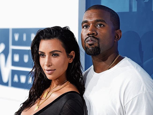 Kanye West mit Ehefrau Kim Kardashian.
