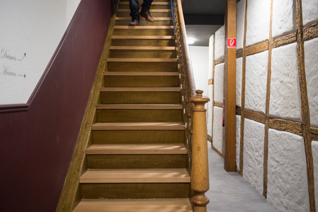 Die Treppe in den oberen Stock. (Bild: Benjamin Manser - 6. Oktober 2015)