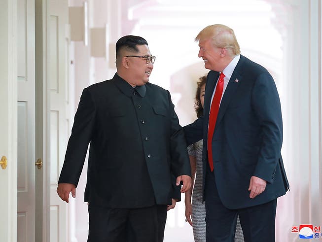 Baldiges Wiedersehen in Washington? Nordkoreas Machthaber Kim Jong Un nahm eine Einladung von US-Präsident Donald Trump an. (Bild: KEYSTONE/EPA KCNA)