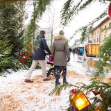 Der Weihnachtsmarkt Stärnäzauber auf dem Boulevard in Kreuzlingen. (Bild: Andrea Stadler)