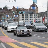 Die Seebrücke in Luzern wird täglich von 36000 Fahrzeugen befahren. (Bild: Corinne Glanzmann, 21. August 2017)