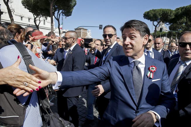 Italiens Regierungschef Giuseppe Conte. (Fabio Frustaci/EPA)