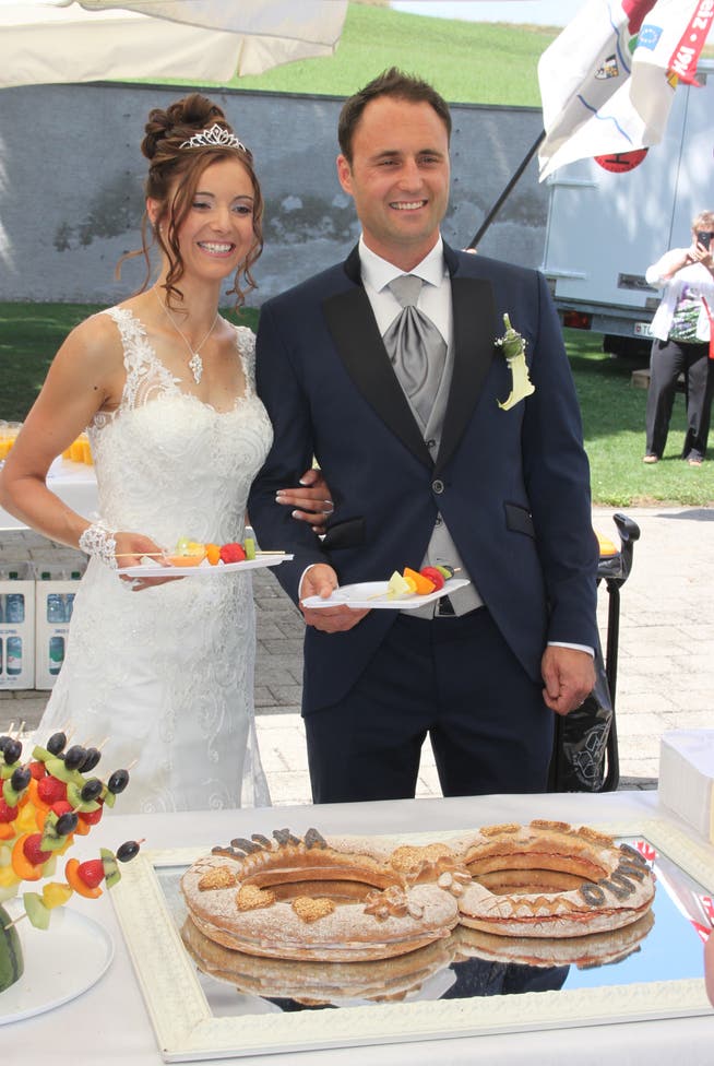 Erika und Oliver Martin feiern auf Schloss Berg ihre Hochzeit. (Bild: PD)