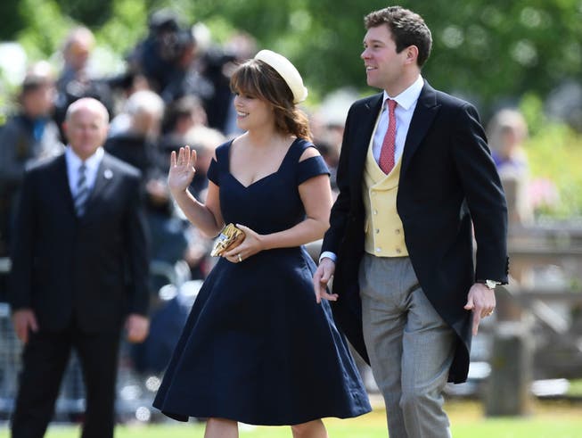 Heiraten am 22. Oktober: Prinzessin Eugenie und Partner Jack Brooksbank, hier bei der Hochzeit von Pippa Middleton und James Matthews. (Bild: KEYSTONE/AP Pool AFP/JUSTIN TALLIS)