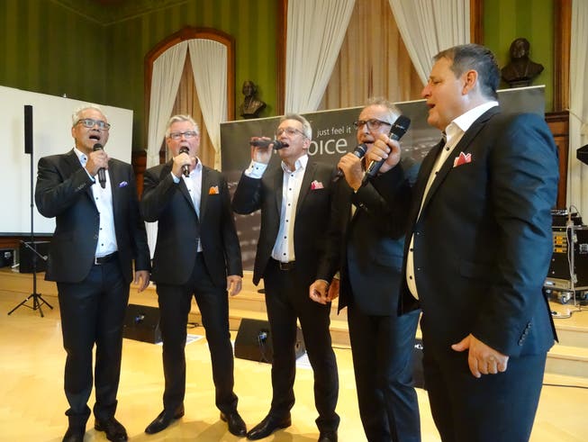 Die «Rolls Voice» mit Michael Bürgi, Andreas Schneider, Andy Zwicker, Roland Andres und Daniel Schneider. (Bild: Tobias Bolli)