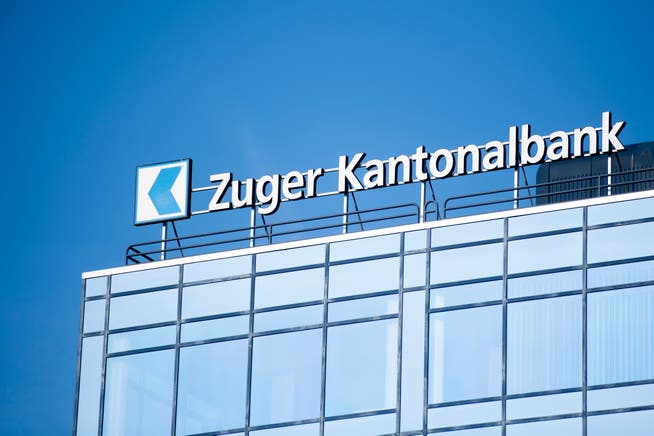 Das Logo der Zuger Kantonalbank in Zug. (Bild: Urs Flüeler/Keystone (25. März 2018)