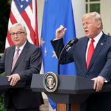 Jean-Claude Juncker besuchte vorgestern Mittwoch Donald Trump in Washington. (Bild: Pablo Martinez Monsivais/AP)