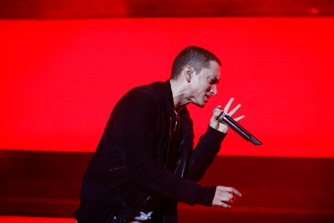 Eminem, USA, Skyline Stages, Freitag, 23.10 Uhr bis Samstag, 00.40 Uhr. (Bild: Stefan Schaufelberger)