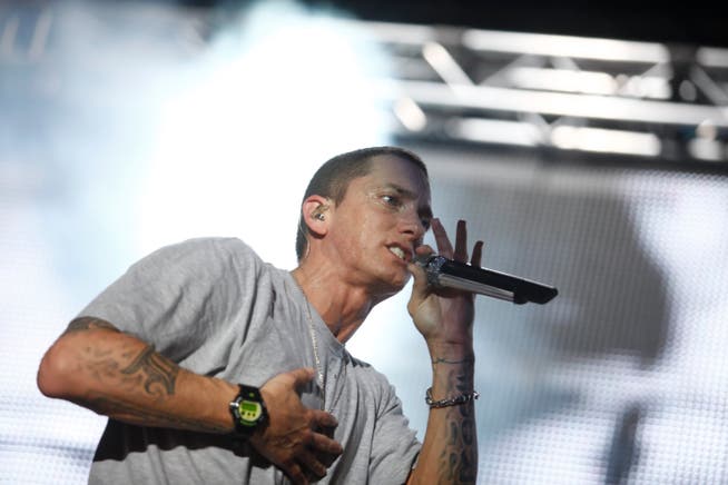 Marshall Mathers alias Eminem bei seinem Auftritt am Open Air Frauenfeld 2010. (Bild: Stefan Schaufelberger)