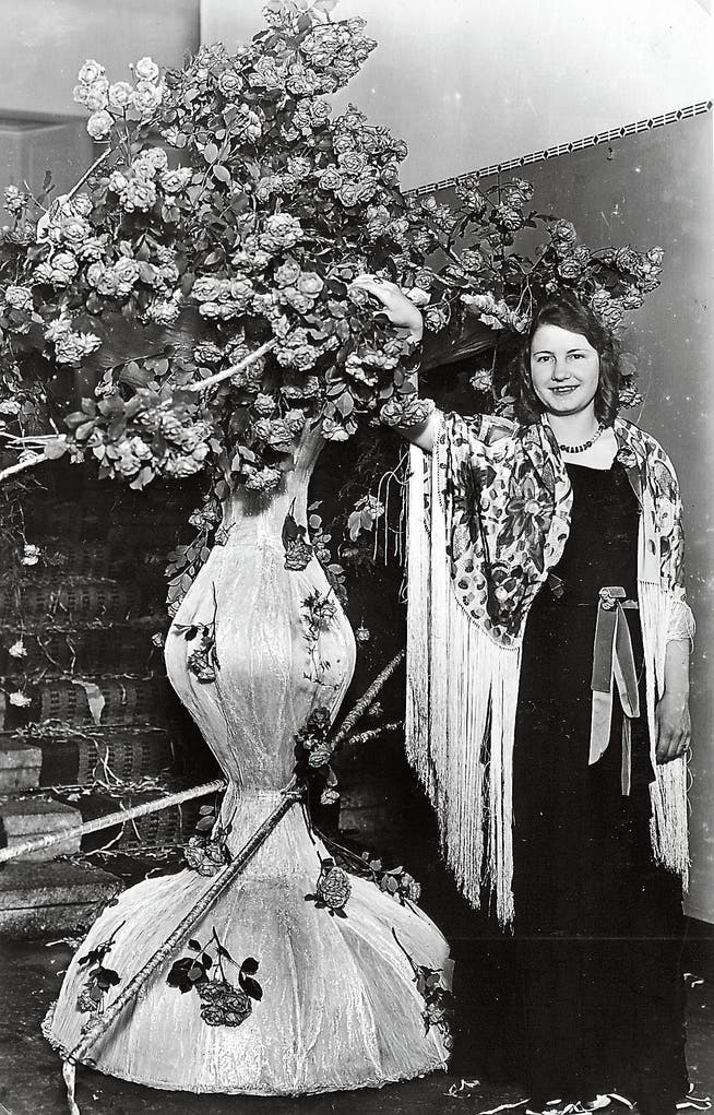 Sie war eine der Allerersten, die am Weggiser Rosenfest inthronisiert wurden: Alice Wild-Muri, die Rosenkönigin des Jahres 1931. (Bild: PD)