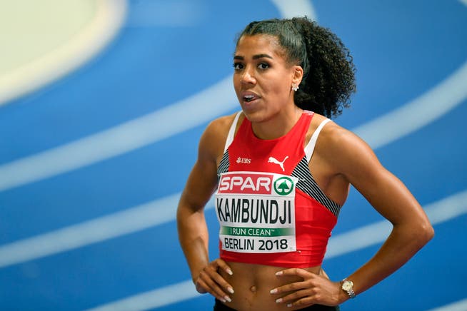 Mujinga Kambundji, hier nach dem 100m-Final.(Bild Keystone)