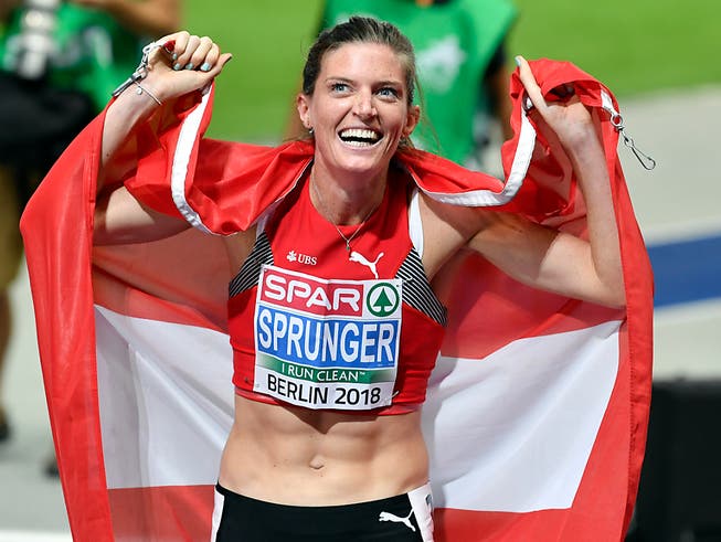 Tritt bei Weltklasse Zürich über 400 m Hürden als Europameisterin an: Lea Sprunger (Bild: KEYSTONE/WALTER BIERI)