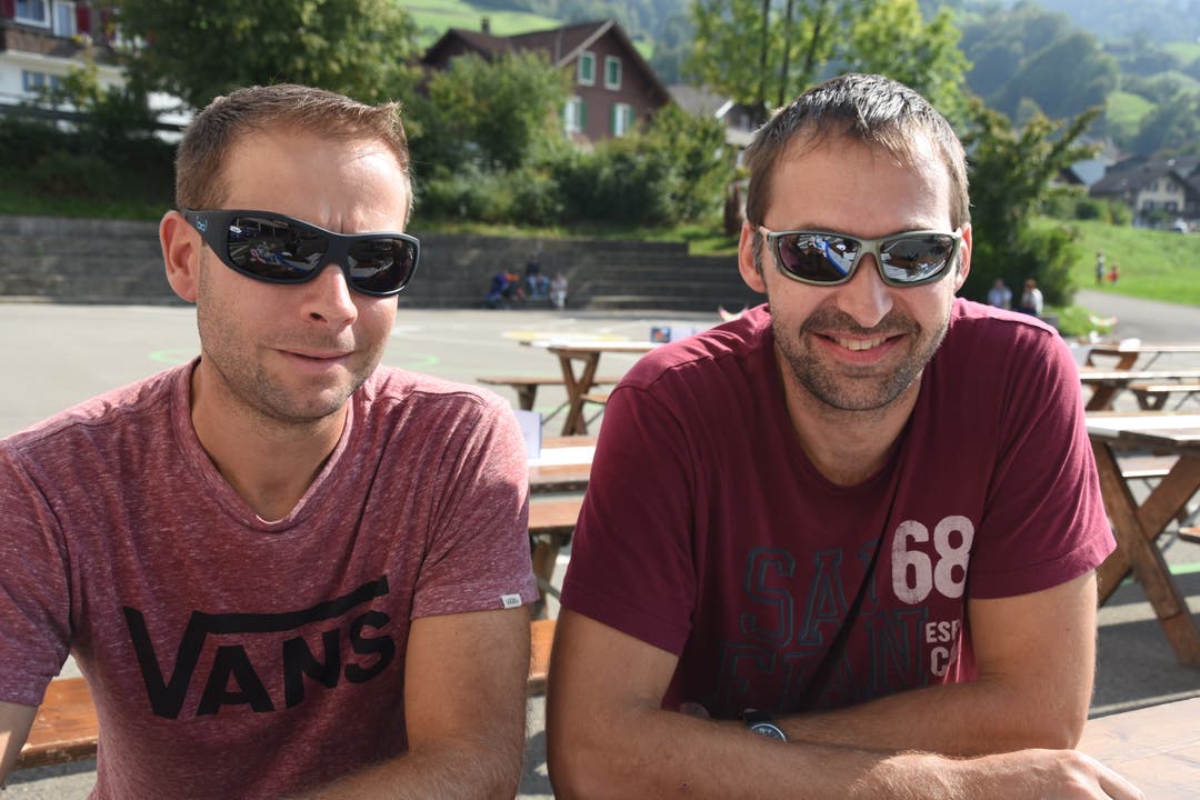 Florian Spichtig (links) und Peter Spichtig. (Bild: Lea Kathriner (Sachseln, 15. September 2018))