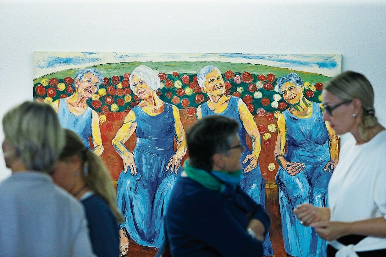 In der Galerie Malte Frank stellt Sussi Hodel ihre Bilder aus. (Bild: Stefan Kaiser (Zug, 1. September 2018))