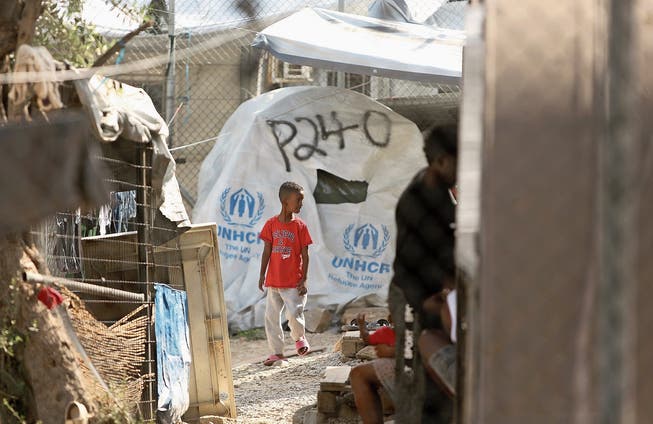 Im Flüchtlingslager Moria auf Lesbos leben mehr als 8800 Menschen – ausgerichtet ist es auf 3100 Personen. (Bild: Adam Berry/Getty; 20. Mai 2018)