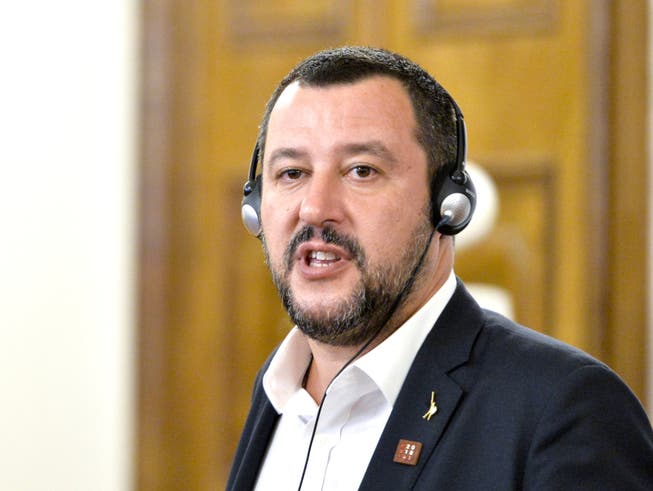Italiens Innenminister Matteo Salvini greift durch. (Bild: KEYSTONE/APA/APA/HERBERT NEUBAUER)