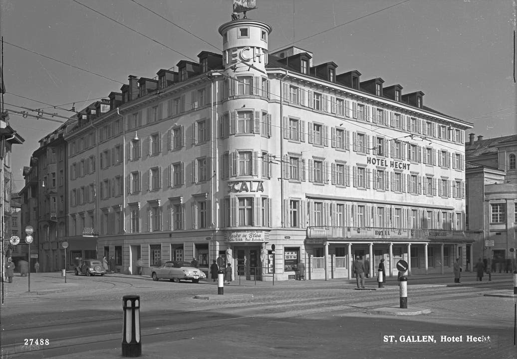 Die Kinos Scala und Hecht im Jahr 1954. (Bild: Stadtarchiv der Ortsbürgergemeinde St.Gallen) 