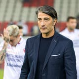 Murat Yakin nach der Niederlage gegen Zürich am Donnerstagabend.Bild: Pascal Muller/Freshfocus (Sion, 27. September 2018)