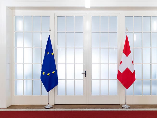 Die Verhandlungen mit der EU über einen Rahmenabkommen gehen weiter. Die Kohäsionsmilliarde will der Bundesrat freigeben. (Bild: KEYSTONE/PETER KLAUNZER)