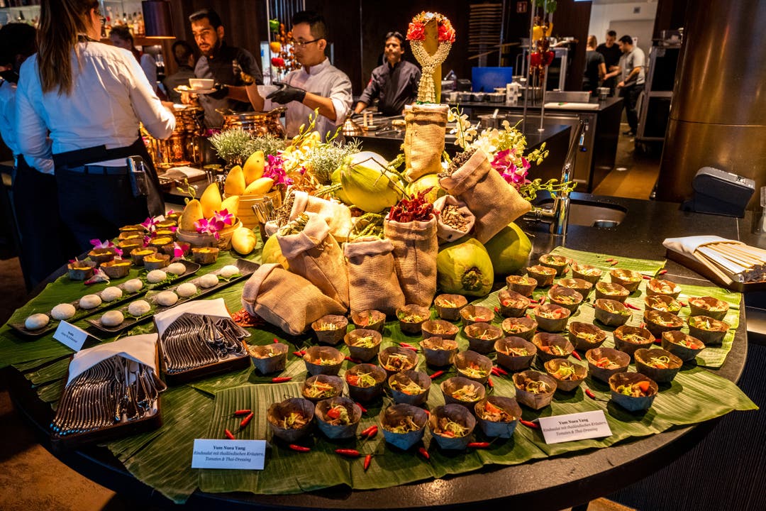 Die Gäste kamen auch kulinarisch voll auf ihre Kosten. (Bild: Philipp Schmidli, 28. September 2018)
