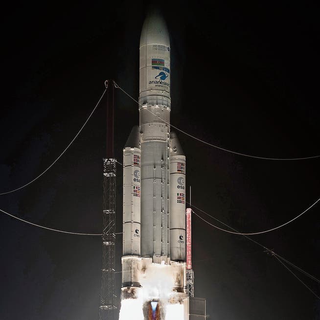 Der hundertste Start einer Ariane-5-Rakete. (Bild: Keystone, Kourou, 25. September 2018)