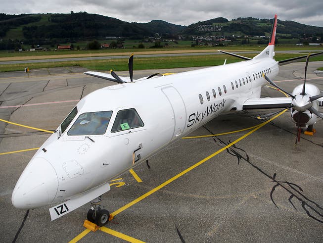 Die Konkurs gegangene Berner Fluggesellschaft Skywork litt permanent an Geldmangel. (Bild: KEYSTONE/ANTHONY ANEX)