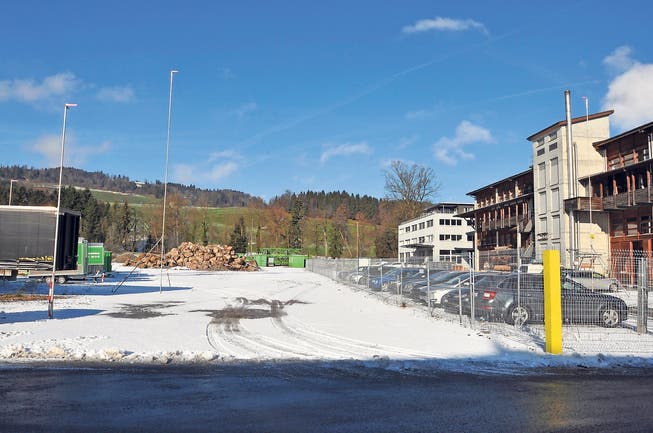 Die Merlischacher Amstutz Räben AG plant an der Erlistrasse in Küssnacht den Bau einer neuen Lagerhalle. (Bild: Edith Meyer)