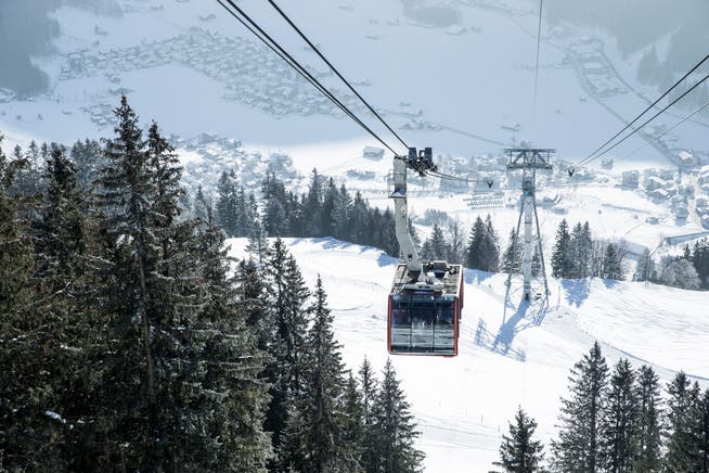 Blick auf die Brunnibahn in Engelberg, die den Swiss-Travel-Pass akzeptiert. (Bild: Manuela Jans-Koch, 25. Januar 2019)