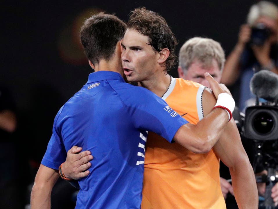 Novak Djokovic und Rafael Nadal bestritten den achten Grand-Slam-Final gegeneinander (Bild: KEYSTONE/AP/AARON FAVILA)