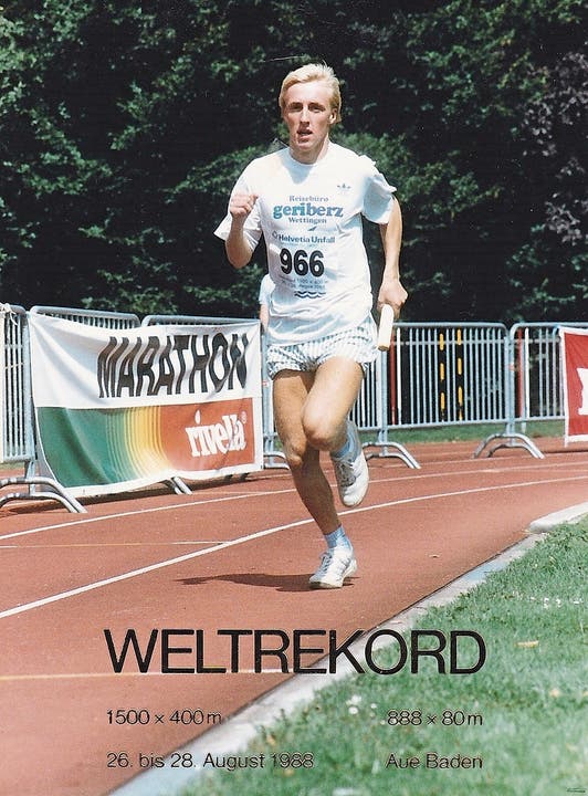 Sportredaktor Rainer Sommerhalder vor 30 Jahren in der Badener Aue. (Bild: privat)