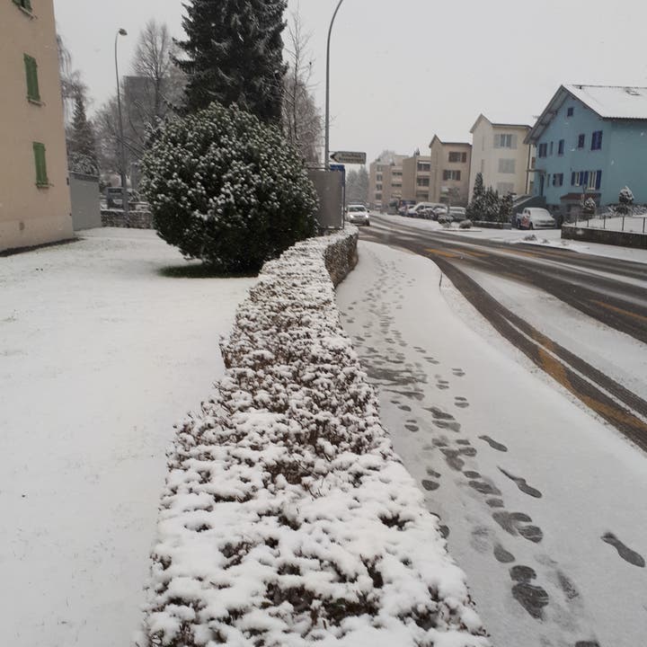 Der Schnee ist da! (Bild: Heinrich Inderbitzin (Emmen, 6. Januar 2019))