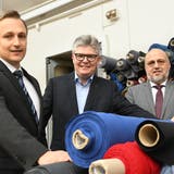 Die ISA Bodywear-Geschäftsleitung: Christian Sallmann, Jürg Keel und CEO Andreas Sallmann. (Bild: Rita Kohn)